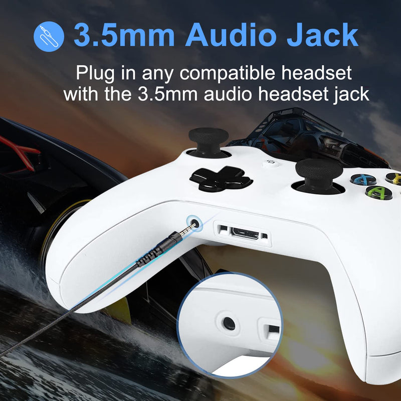  [AUSTRALIA] - Wireless Controller for Xbox One,Xbox Series X&S,Xbox One X&S,Window PC,Xbox PC Game Controller with 3.5mm Headphone Jack - White