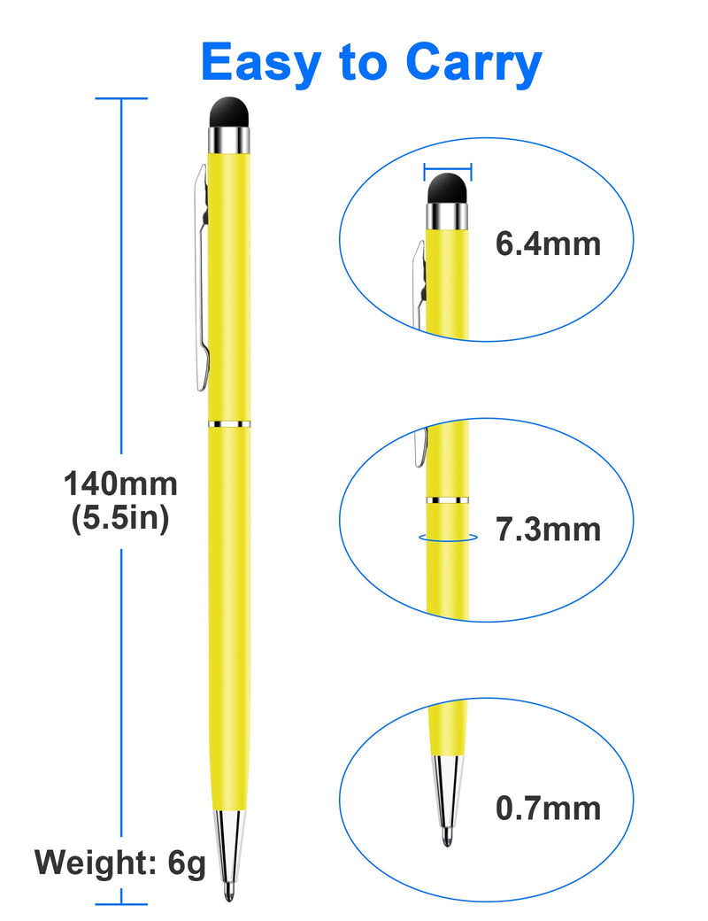 innhom Stylus Pens Stylus Pen for Touch Screens Compatible with iPad iPhone Tablets Samsung Kindle and Black Ink Ballpoint Pens-2 in 1 Stylists Pens 12 Pack - LeoForward Australia