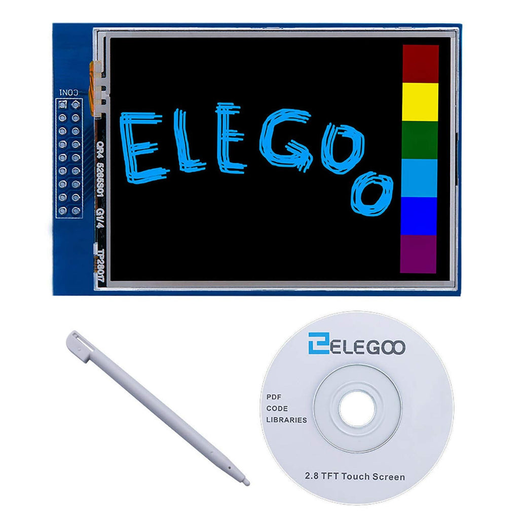  [AUSTRALIA] - ELEGOO UNO R3 2.8 Inches TFT Touch Screen with SD Card Socket w/All Technical Data in CD for Arduino UNO R3