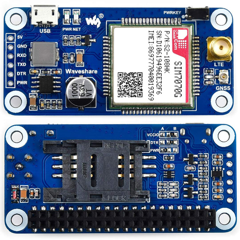  [AUSTRALIA] - SIM7070G NB-IoT/Cat-M/GPRS/GNSS HAT for Raspberry Pi Series Boards, with GNSS Positioning,Support Global Band SIM7070G NB-IoT/Cat-M/GPRS/GNSS HAT