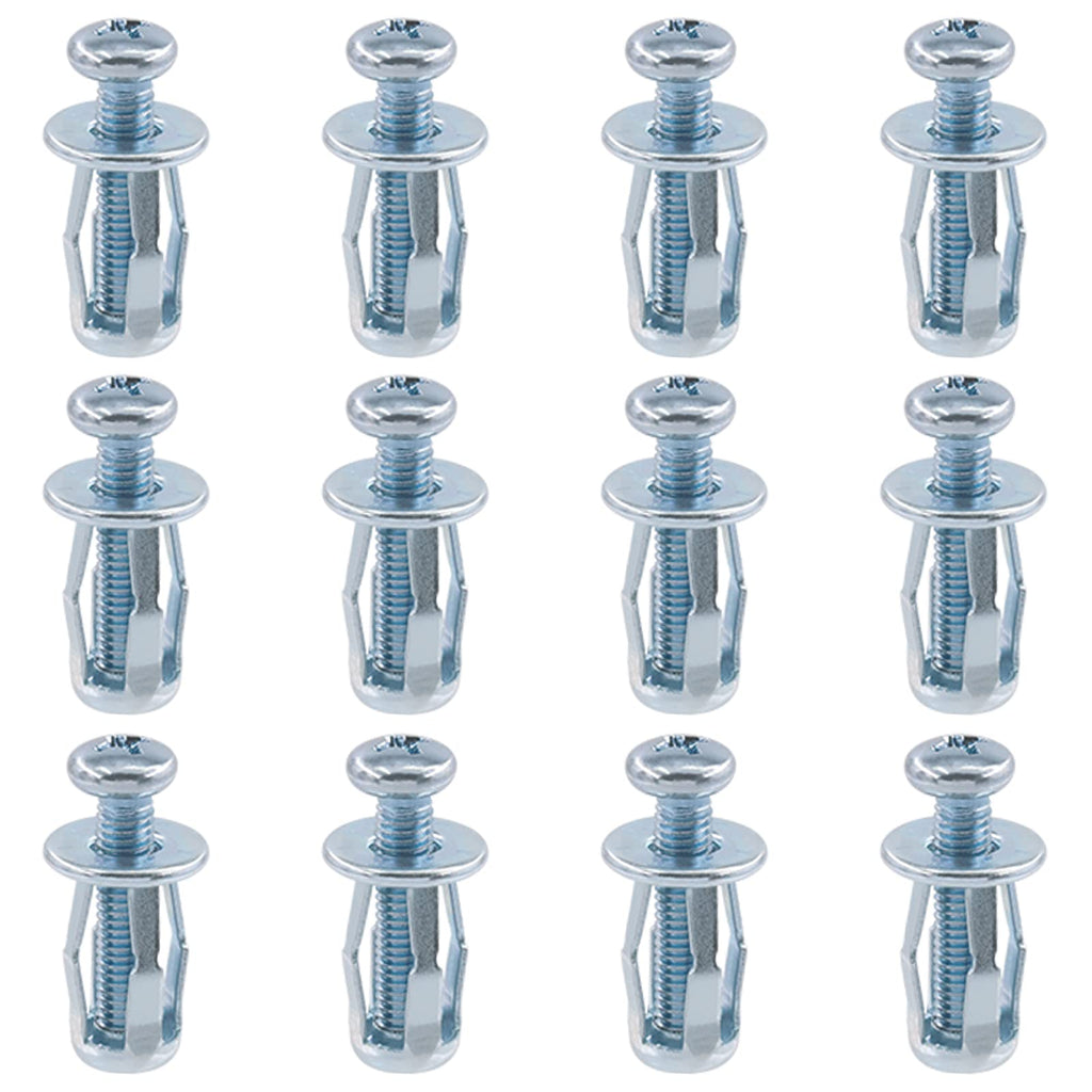  [AUSTRALIA] - Swpeet 12Pcs M5 x 25 Jack Nuts Petal Nuts Expansion Nut Thins Fixings Dowels with Screws Assembly for Hollow Wall Iron Skin Line Use in Thin Soft Wall (M5 x 25)