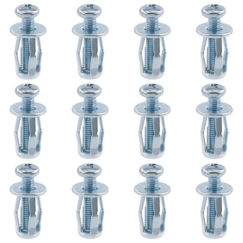  [AUSTRALIA] - Swpeet 12Pcs M5 x 25 Jack Nuts Petal Nuts Expansion Nut Thins Fixings Dowels with Screws Assembly for Hollow Wall Iron Skin Line Use in Thin Soft Wall (M5 x 25)