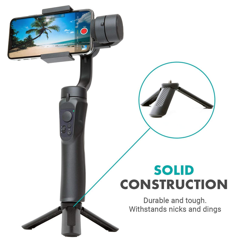  [AUSTRALIA] - Movo TR-1 Compact Mini Tabletop Tripod/Hand Grip with 1/4" Screw and Folding Feet. Compatible with GoPro, DSLR, Camera, Osmo, Pocket Projector, Zoom - Perfect for Photography, Vlogging and YouTube