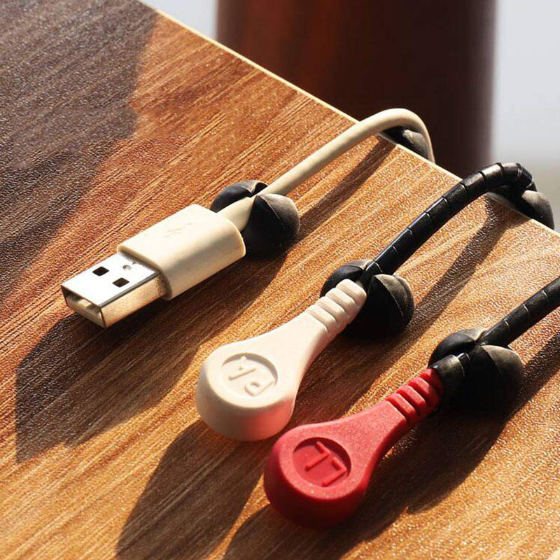  [AUSTRALIA] - Cable Clips Organizer for Phone Charging Cable, Cable Holder Desktop,Cord Clips for Computer,Charging Cable,USB Cable,Mouse,Headphone Cable,Office, Nightstand,Table,Cubicle,ect.(3 Black+3 White) Black+White