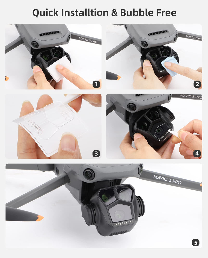  [AUSTRALIA] - 2 Sets Combo Mavic 3 Pro Tempered Glass Lens Film Protector for DJI Mavic 3 Pro Drone