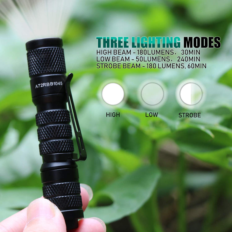 AIDIER A7 EDC Keychain LED Flashlight, Ultra Compact Bright 180lm with Bright LED AAA Battery IPX7 Waterproof Tail Switch Flashlights for Camping, Hiking, Outdoor Activity and Emergency Lighting A7 1-Pack - LeoForward Australia