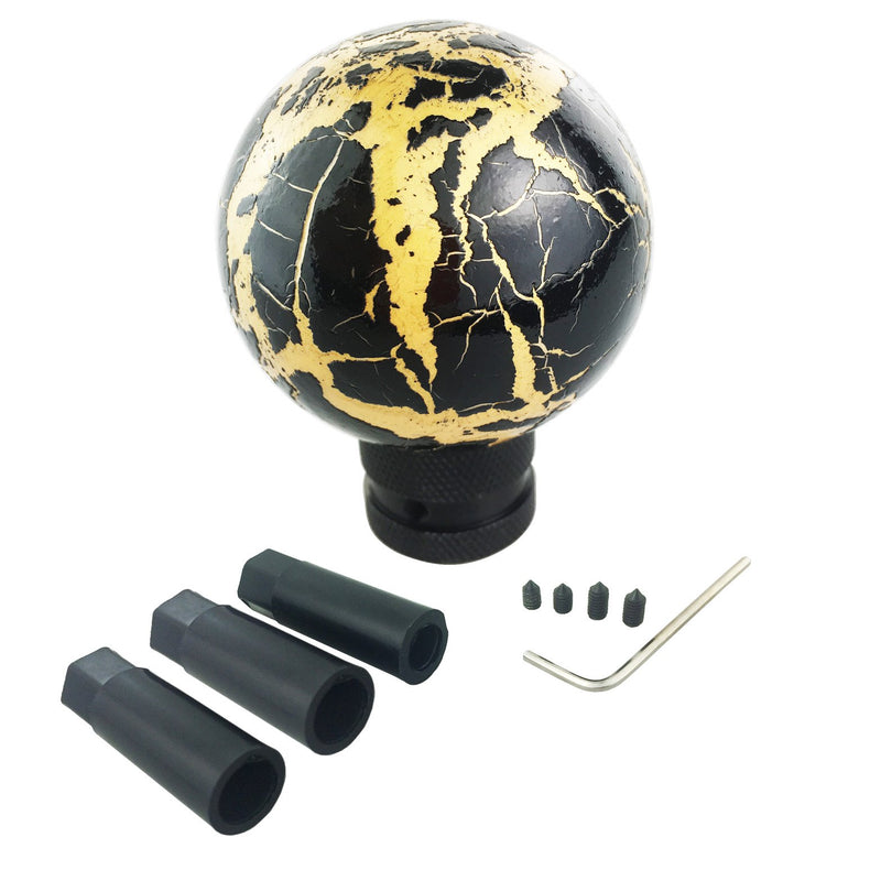  [AUSTRALIA] - Arenbel Ball Car Knob Cool Stick Shifting Shifter Handle Lever Speed Shift Head of Thunder Pattern fit Universal MT at Vehicle, Black