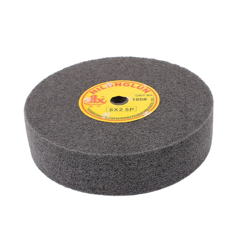  [AUSTRALIA] - uxcell 8" Dia 2" Thick 5P 180 Grit Nylon Fiber Wheel Abrasive Polishing Buffing Disc Black