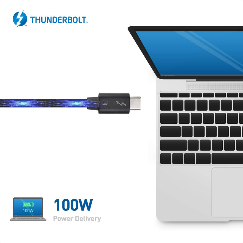 [Intel Certified] Cable Matters 40Gbps USB4 Thunderbolt 4 Cable 2.6ft with 8K Video and 100W Charging - 0.8m - Backwards Compatible with Thunderbolt 3 Cable and USB-C 2.6 Feet - LeoForward Australia