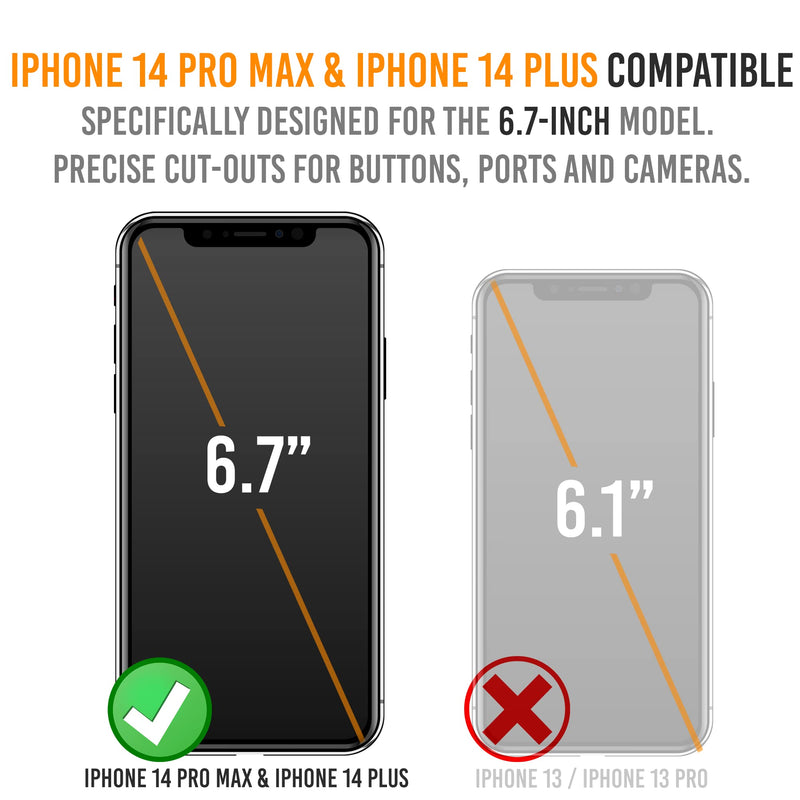  [AUSTRALIA] - Battery Case for iPhone 14 Pro Max and iPhone 14 Plus (6.7 inch), Strong Slim Portable Protective Extended Charger Cover with Wireless Charging and Certified Connector Chip (BX14Pro Max) - Black Apple iPhone 14 Pro Max (6.7 inch)