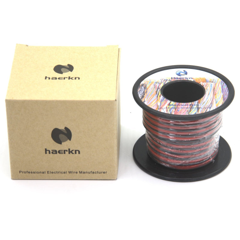  [AUSTRALIA] - 18awg 0.8mm² silicone electrical wire cable 2x20 meters oxygen-free high temperature resistant stranded tinned copper wire 0.8mm²/18awg-20meter black-20meter red