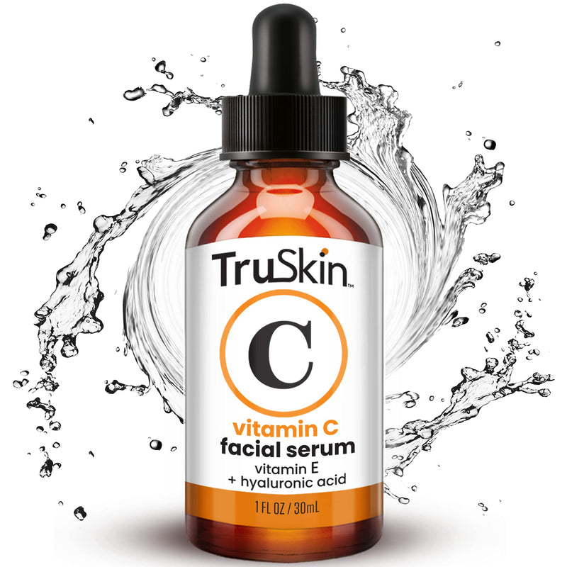 TruSkin Vitamin C Serum for Face, Anti Aging Serum with Hyaluronic Acid, Vitamin E, Organic Aloe Vera and Jojoba Oil, Hydrating & Brightening Serum for Dark Spots, Fine Lines and Wrinkles, 1 fl oz 1 Fl Oz (Pack of 1) - LeoForward Australia