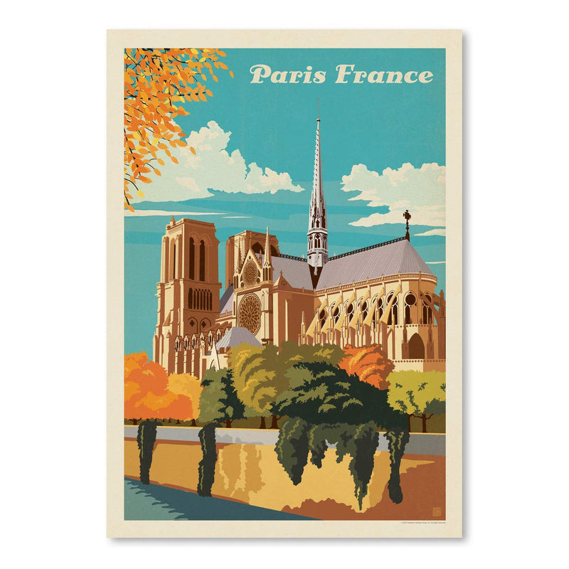  [AUSTRALIA] - Paris Travel Poster Wall Art - Set of 3-8x10 Prints on Linen Paper by Anderson Design Group Paris