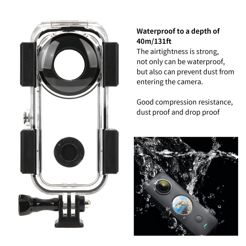  [AUSTRALIA] - Rproof Insta 360,Insta 360 One X2 Waterproof Case40M/131Ft Waterproof Housing Case for Insta360 One X2 Camera Protective Underwater Dive Housing Shell