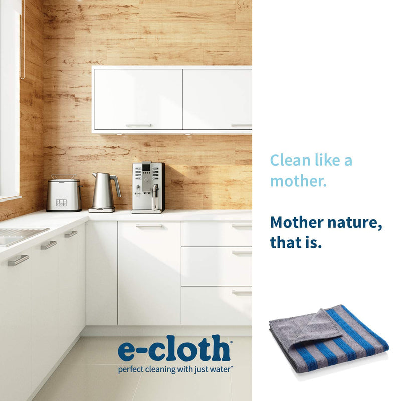  [AUSTRALIA] - E-Cloth Range & Stovetop Microfiber Cleaning Cloth 1 Pack Blue & Gray