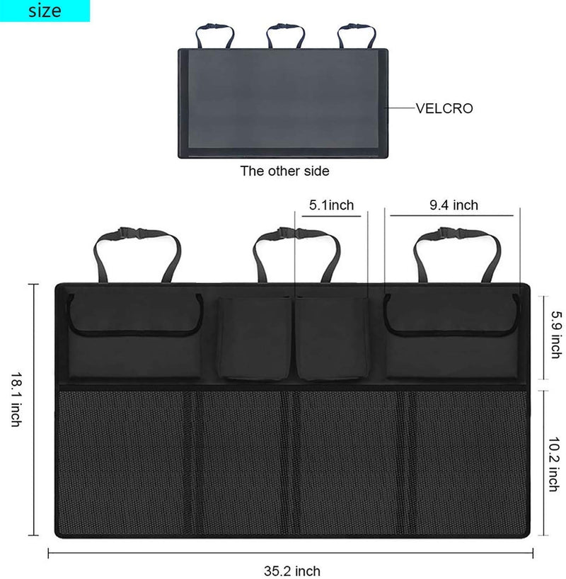  [AUSTRALIA] - Wellkool Car Trunk Organizer, Backseat Hanging Organizer with 8 Large Storage Bag -Trunk Organizer for SUV,Truck,Van -Your Space Saving Expert