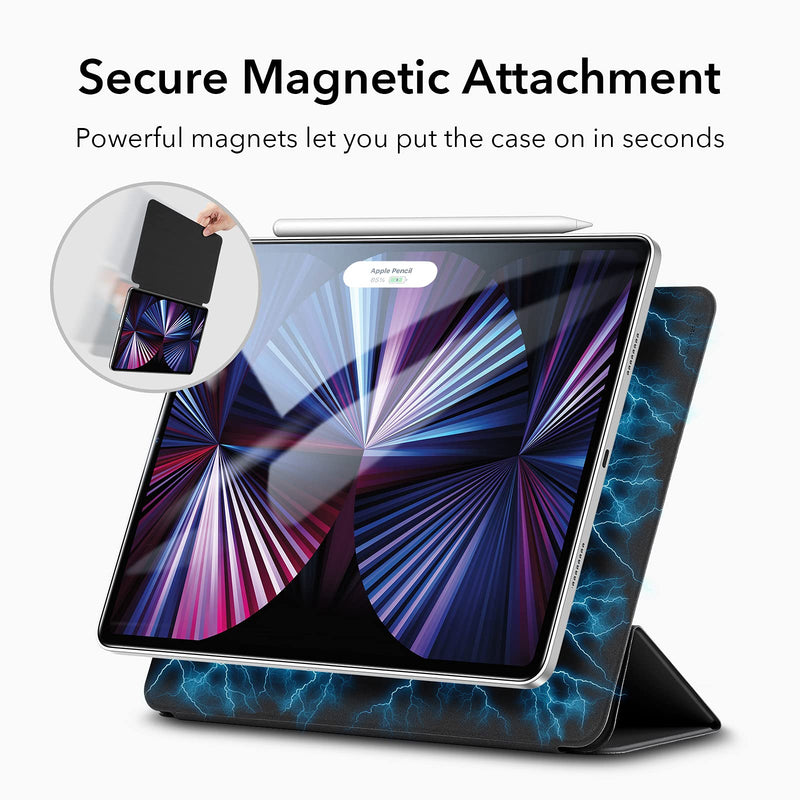  [AUSTRALIA] - ESR Magnetic Case Compatible with iPad Pro 11 2021/2020/2018, Convenient Magnetic Attachment, Auto Sleep and Wake, Pencil 2 Support, Rebound Series， Black