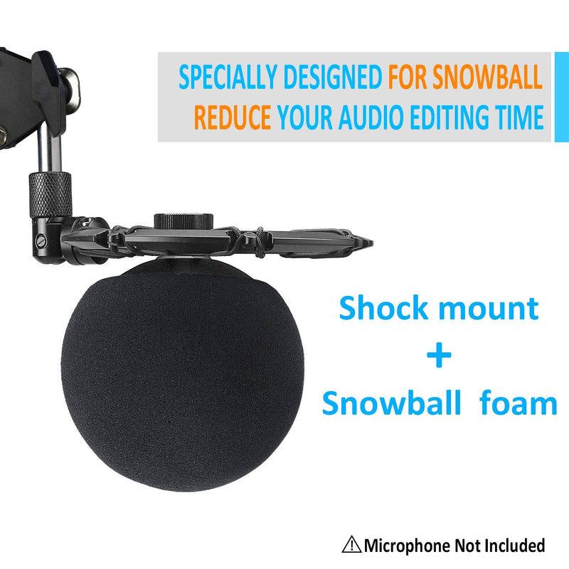  [AUSTRALIA] - Blue Snowball Shock Mount with Pop Filter Matching Mic Boom Arm Stand, Compatible for Blue Snowball iCE USB Mic by YOUSHARES
