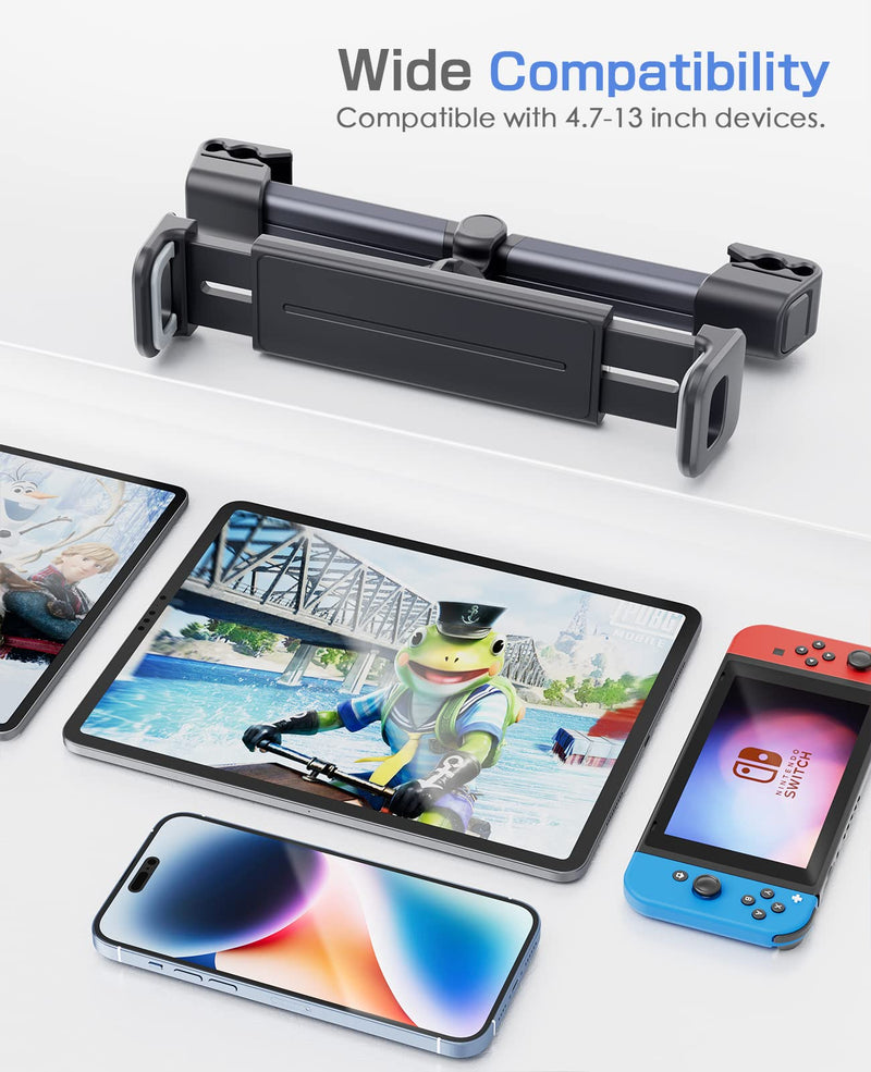  [AUSTRALIA] - Case Friendly Pro Tablet iPad Holder for Car Backseat Tablet Holder Phone Mount Stand for iPad, Tablets, Nintendo Switch, iPhone, Smartphones 4.7" to 12.9" Devices, Essentials Car Accessories (A) Style A