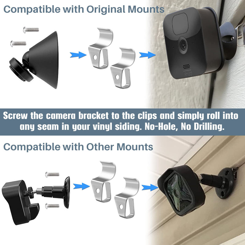  [AUSTRALIA] - Vinyl Siding Clips for Hanging Security Cameras, Solar Lights, Decors, (20 Pack) No Drilling No Adhesive, Easy to Use, All-Purpose No Damage Outdoor House Siding Hooks Hanger
