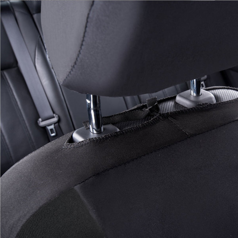  [AUSTRALIA] - HOLIDAY SALE: CAR PASS Neoprene 6PCS waterproof Two front seat car seat covers set- Universal fit for vehicles, Car With 5mm Composite Sponge Inside,Airbag Compatible (Black and Gray) Waterproof Material: Neoprene Black and Gray