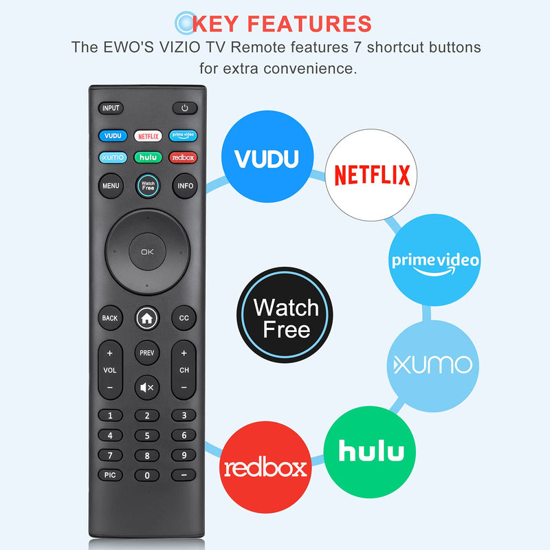 EWO'S XRT140 Universal Remote Control for All VIZIO-Smart-TV-Remote-Replacement - LeoForward Australia