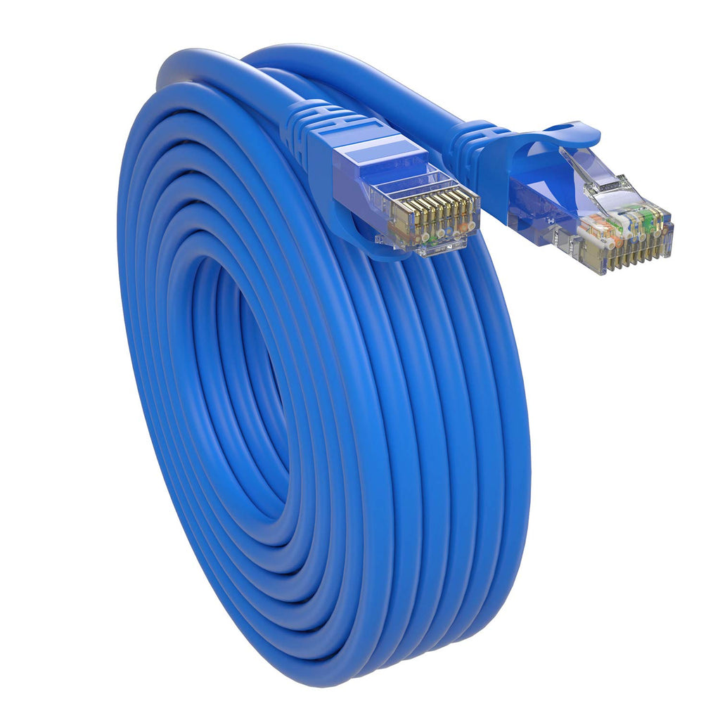  [AUSTRALIA] - Cat6 Ethernet Cable(40Feet) SHD Network Patch Cable UTP LAN Cable Computer Patch Cord-Blue 40FT