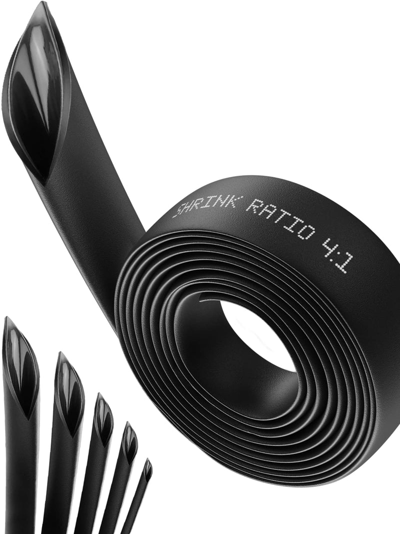  [AUSTRALIA] - 4:1 heat shrink tubing - Ø52mm & 1.5m length, heat shrink tubing sold by the meter, waterproof, insulating tape, and cable connecting heat shrink tubing, 5 diameter options (black) Ø52mm & 1.5m