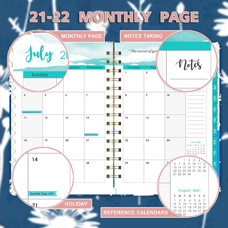  [AUSTRALIA] - 2021-2022 Wall Calendar - 3 Month Calendar Display, 8.4" x 6.3", Vertical Calendar with Thick Paper, Large, Lay- Flat, Jan 2022 - Dec 2022, Perfect for Daily Organizing & Planning