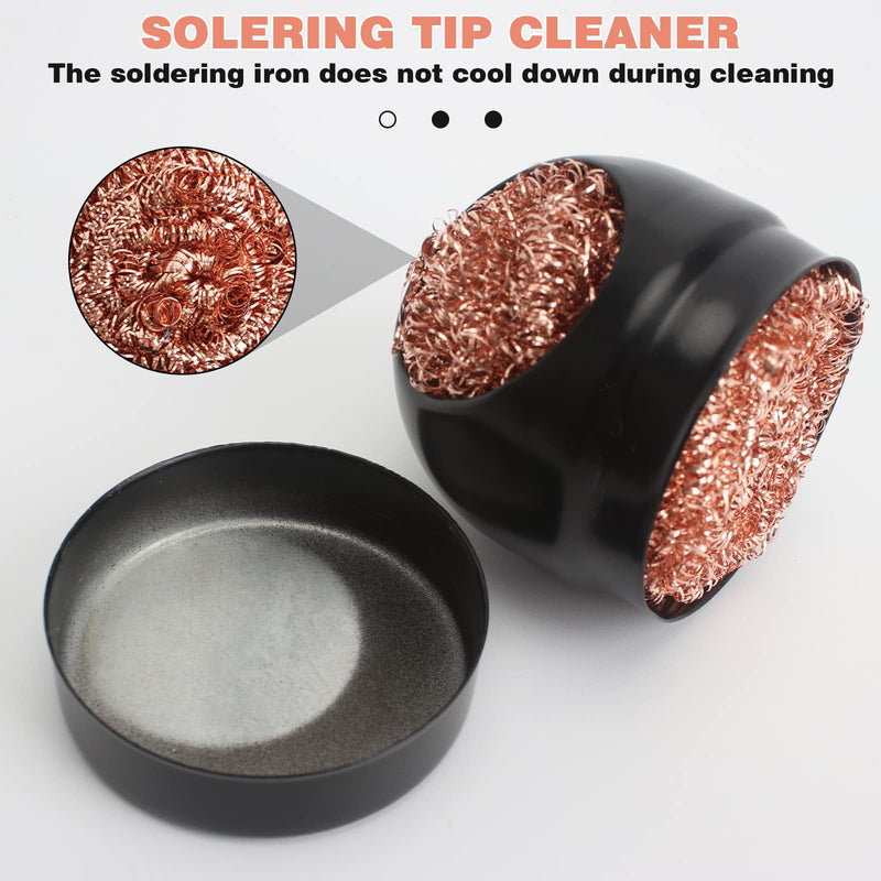  [AUSTRALIA] - 6Pcs Soldering Tip Cleaner and Soldering Iron Tip Cleaner Holder Brass Tip Cleaner Kit with 6Pcs Soldering Tip Cleaning Sponge and 2 Tin Scrapers for Cleaning Soldering Iron and Tips