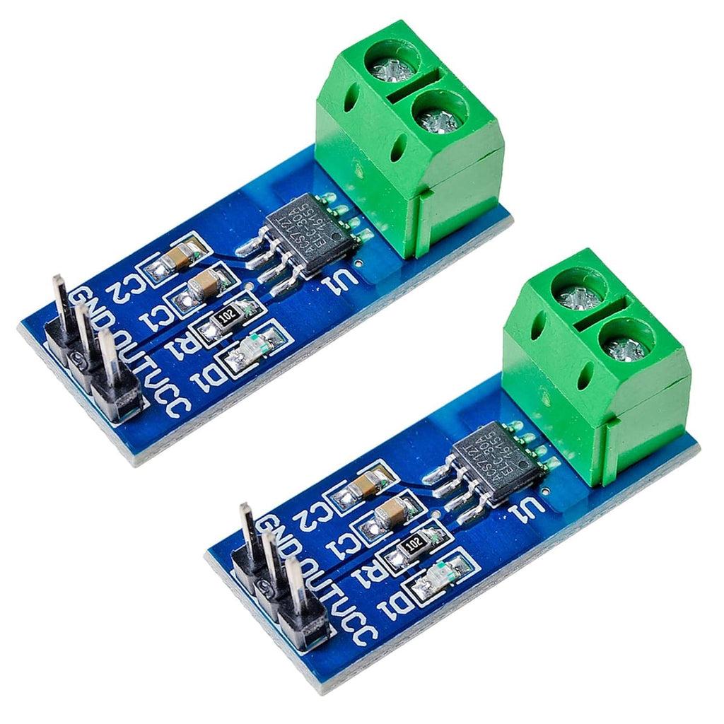  [AUSTRALIA] - ACS712 30A Amp current sensor voltage sensor module DC 0-25V voltage tester terminal sensor for Arduino, Pack of 2