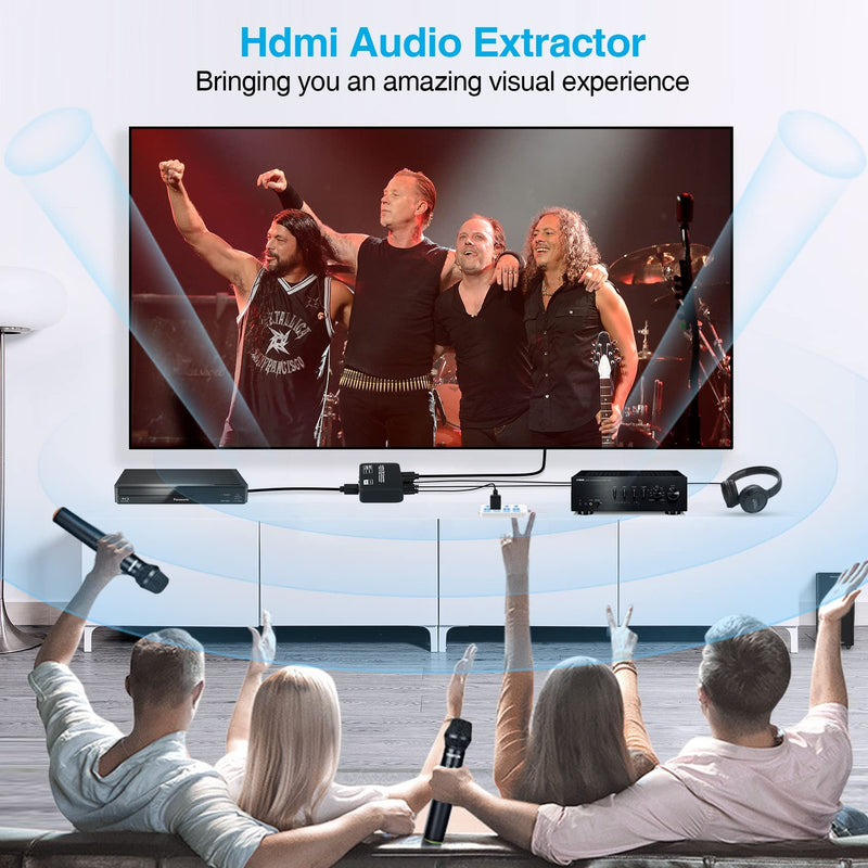  [AUSTRALIA] - avedio links 4K@60Hz HDMI 2.0b Audio Extractor Splitter Converter, HDMI to HDMI + Optical Toslink SPDIF + 3.5mm Stereo Analog Audio, HDMI Audio Embedder Inserter for PS5,Xbox, Optical Fiber Included
