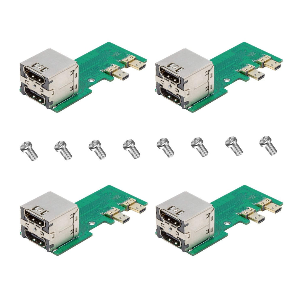  [AUSTRALIA] - UCTRONICS 4 Pack Micro HDMI to HDMI Adapter Boards for Raspberry Pi 4 Model B