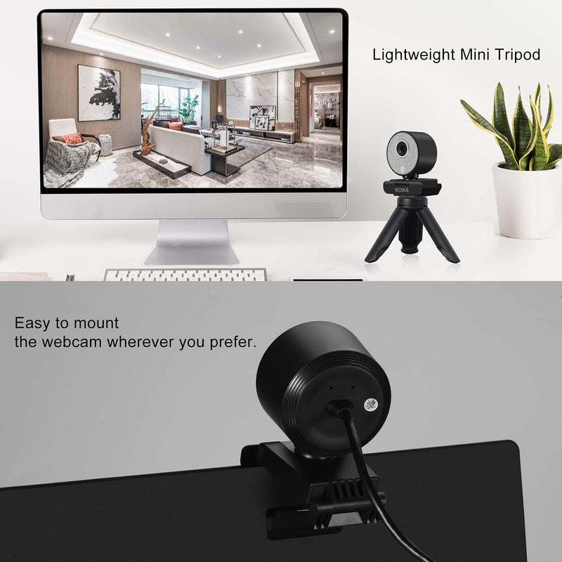  [AUSTRALIA] - AI Humanoid Auto Tracking Webcam 1080P - AI Face Recognition Auto Zoom HD Camera Light Correction Plug & Play Suitable for Win10 Mac OS Linux Video Calls Meetings Online Courses Games W66