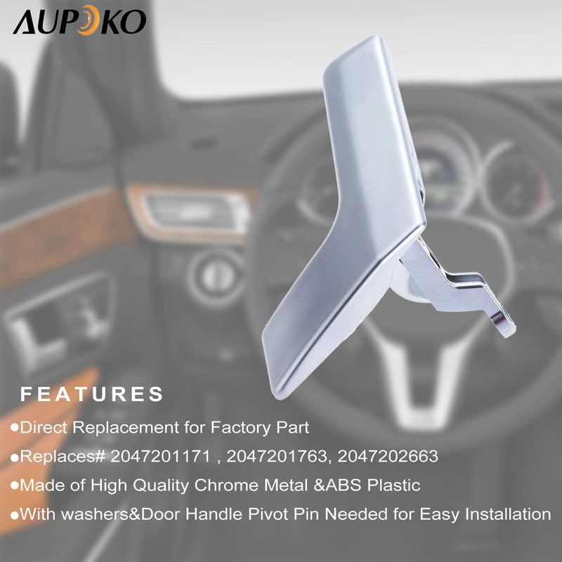 Aupoko Left Side Inside Interior Door Handle Repair Kit, Replace# 2047201171, 2047201763, 2047202663, 2047202763, Fits for Mercedes-Benz C230, C250, C300, C350, C400, C63AMG, GLK250, GLK300, GLK350 - LeoForward Australia