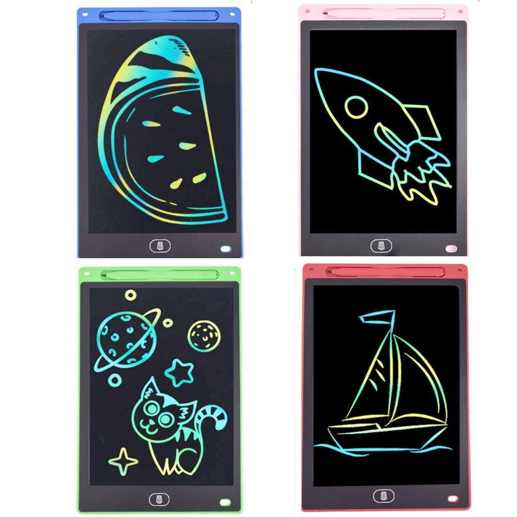  [AUSTRALIA] - LCD Writing Tablet for Kids,Doodle Board, Toys for 3 4 5 6 Years Old Girls Boys,Boogie Board Writing Tablet , Electronic Drawing Writing Board, 4 Pack 8.5inch(Blue, Red, Green, Pink)… 8.5 Inches (Blue+Red+Green+Pink)