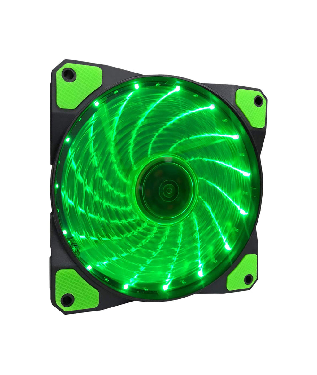  [AUSTRALIA] - APEVIA CF12SL-SGN 120mm Green LED Ultra Silent Case Fan w/Anti-Vibration Rubber Pads S-Series Green