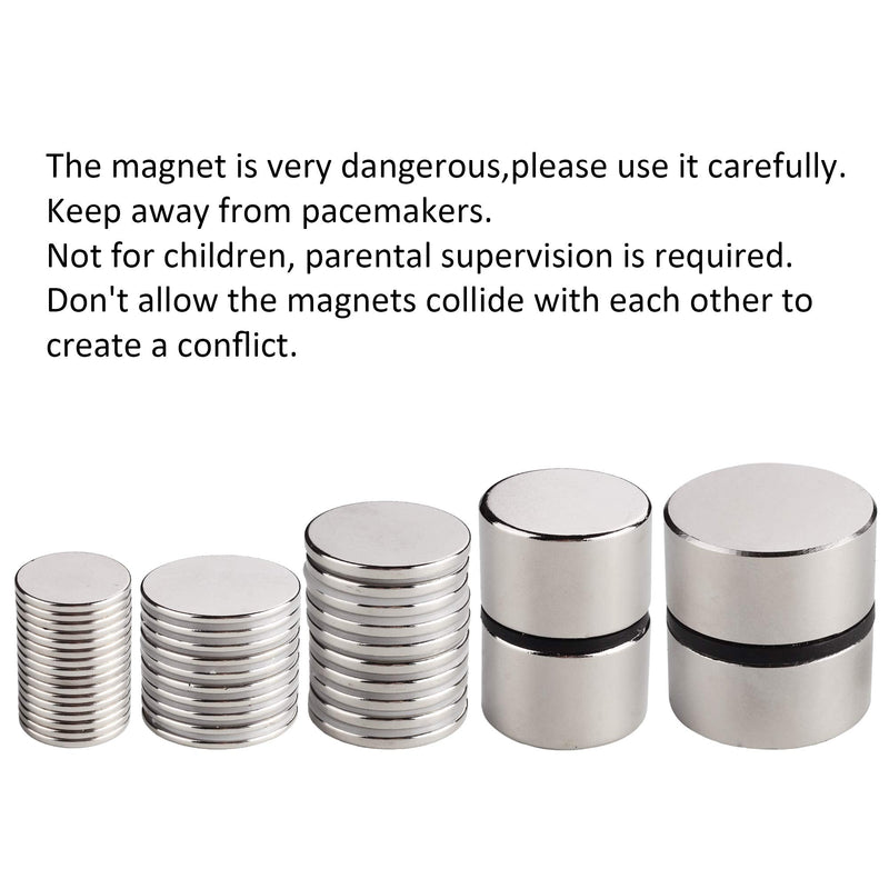  [AUSTRALIA] - Realth Magnets Disc Diameter 1.57" x 0.8" Big Neodymium Strong Permanent Rare Earth Magnetic Blocks for Fridge Office Science Project Building and Craft 2 Pack(MC422B)