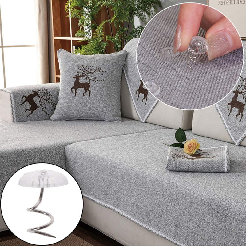  [AUSTRALIA] - Joyhey 20 Pcs Upholstery Twist Pins Clear Heads Bed Skirt Pins for Slipcovers and Bedskirts