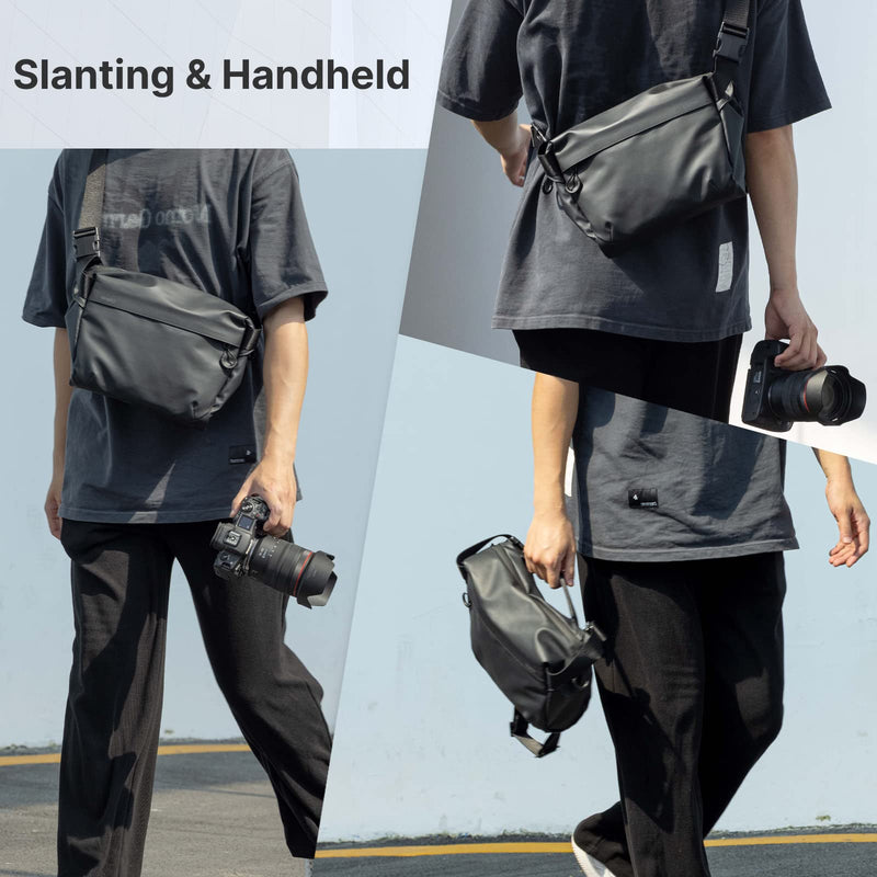  [AUSTRALIA] - Versatile Camera Shoulder Bag Photography Bag Accessories Portable Travel Stylish DSLR Sling Bag Compatible with Sony Canon etc