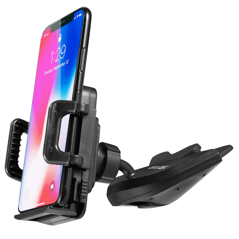  [AUSTRALIA] - Olixar CD Player Phone Mount - Car CD Phone Holder - Cellphone Holder Car CD Player - Universal Fit for iPhone, Samsung Galaxy, Motorola, Huawei Devices and More - Black