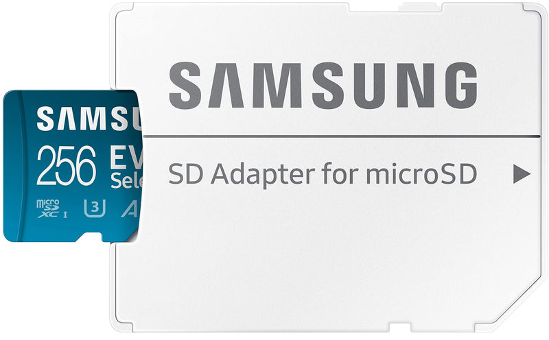  [AUSTRALIA] - SAMSUNG EVO Select Micro SD-Memory-Card + Adapter, 256GB microSDXC 130MB/s Full HD & 4K UHD, UHS-I, U3, A2, V30, Expanded Storage for Android Smartphones, Tablets, Nintendo-Switch (MB-ME256KA/AM)
