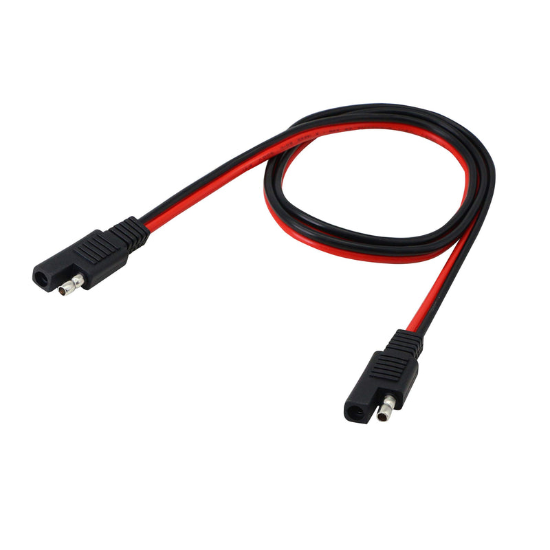  [AUSTRALIA] - CERRXIAN 3ft 14AWG SAE to SAE 2 Pin Quick Disconnect Power Automotive Extension Cable for Solar Panels Battrey 1m Black&Red 1.0 Meters