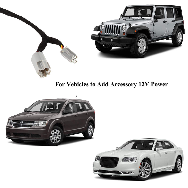  [AUSTRALIA] - RED WOLF for 2001-2022 Jeep Wrangler JK JKU TJ Unlimited OEM Power Outlet 12 Volt Power Adapter Wire Harness Switch Socket to Add Backup Camera GMRS Driving Detector