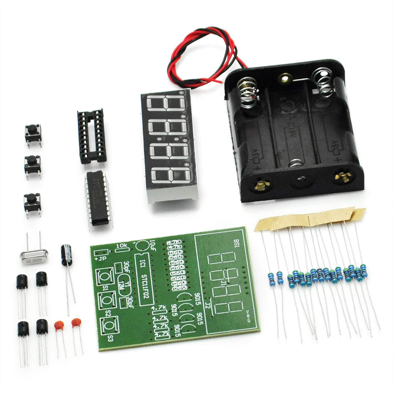  [AUSTRALIA] - Gikfun C51 4 Bits Digital LED Electronic Soldering Clock Kits Electronic Practice Learning Board DIY Kit for Arduino EK1939