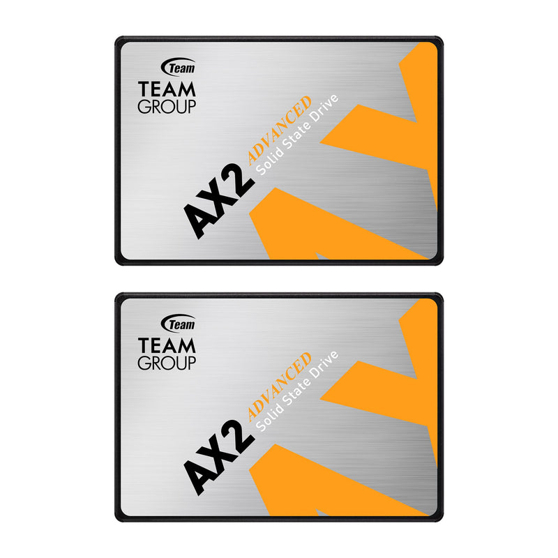  [AUSTRALIA] - TEAMGROUP AX2 512GB 2 Pack 3D NAND TLC 2.5 Inch SATA III Internal Solid State Drive SSD (Read Speed 530 MB/s) Compatible with Laptop & PC Desktop T253A3512G0C1P1 512GB x 2 pack Advanced (AX2)