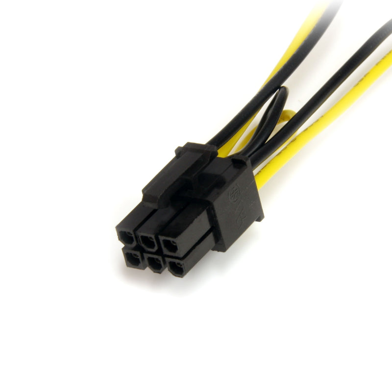  [AUSTRALIA] - StarTech.com 6in SATA Power to 6 Pin PCI Express Video Card Power Cable Adapter - SATA to 6 pin PCIe power, Black, Yellow (SATPCIEXADAP)