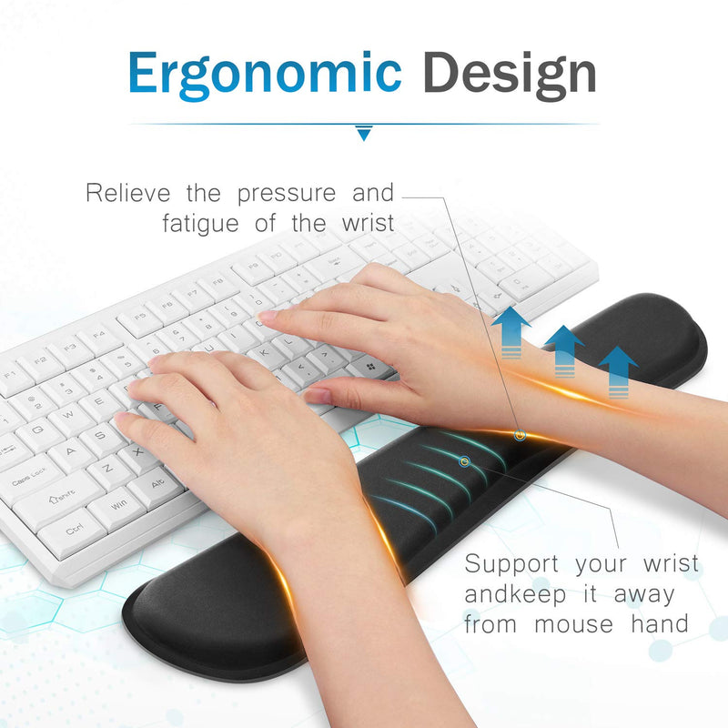  [AUSTRALIA] - JSD Memory Foam Keyboard Wrist Rest Pad for Wrist Hand Rest