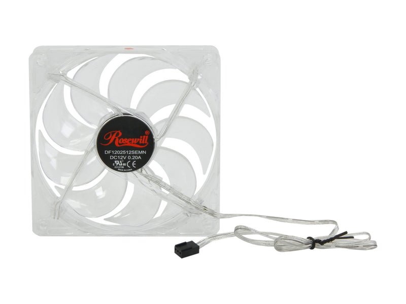  [AUSTRALIA] - Rosewill 120mm LED Cooling Case Fan for Computer Cases Cooling, Red RFTL-131209R