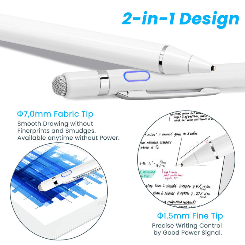 Stylus for HP Chromebook X360 Pen, EDIVIA Digital Pencil with 1.5mm Ultra Fine Tip Pencil for HP Chromebook X360 Stylus, White - LeoForward Australia